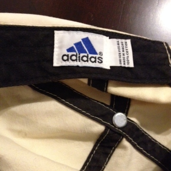 Adidas Pale Yellow unisex hat baseball cap brown logo - Picture 4 of 4